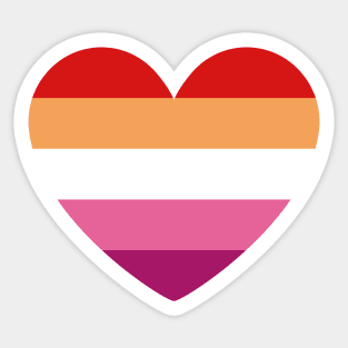 LGBT | Lesbian Pride Flag Heart Sticker